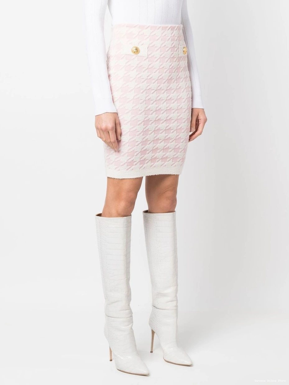 Affordable pattern houndstooth mini Versace Women skirt 0704